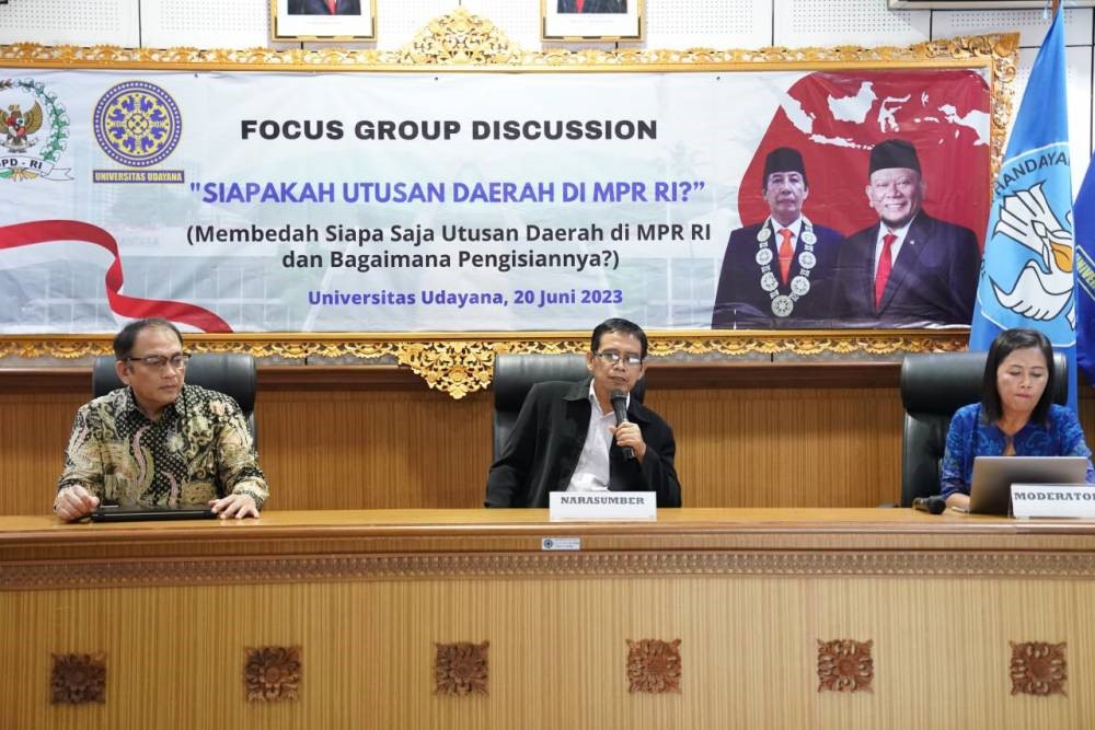 Kerja Sama dengan Setjen DPD RI, Unud Gelar FGD - baliilu.com