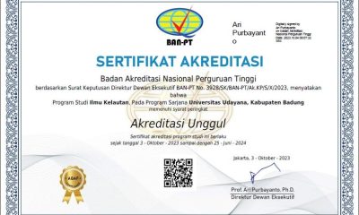 akreditasi ilmu kelautan unud