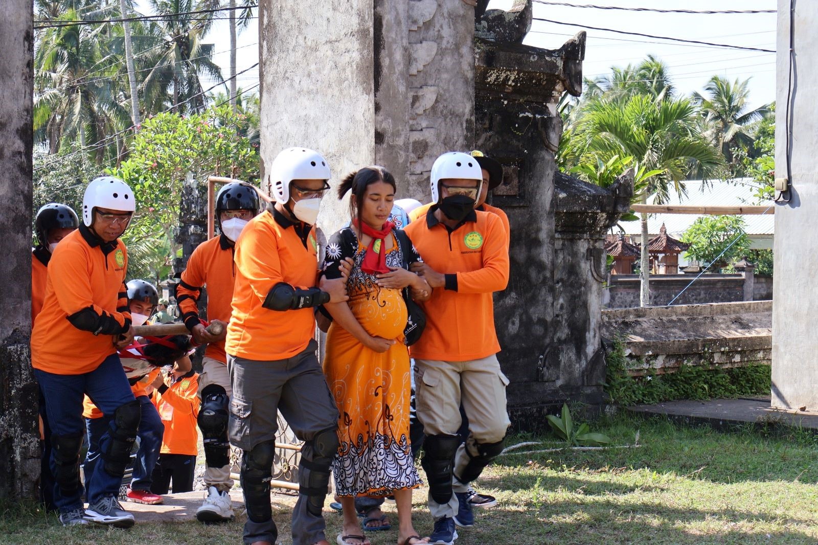 simulasi erupsi Gunung Agung