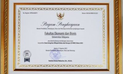 zona bebas korupsi unud