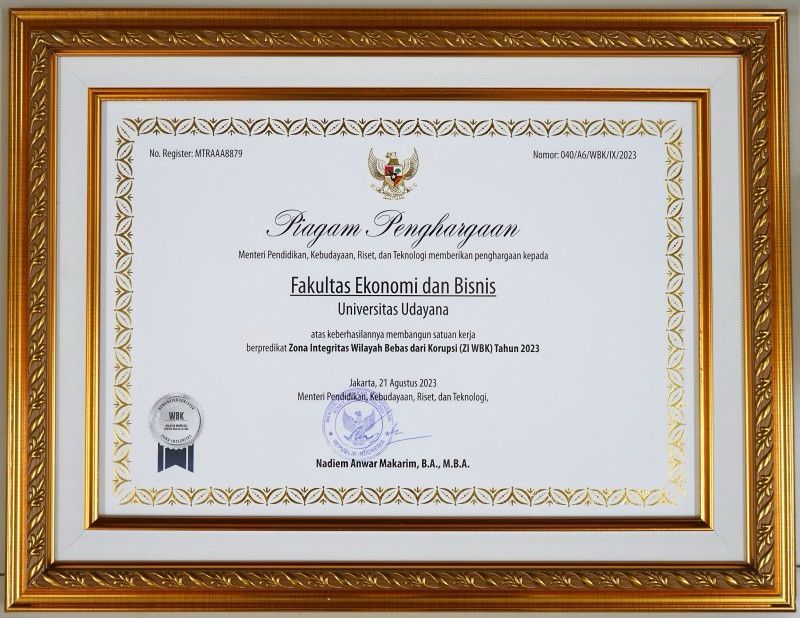 zona bebas korupsi unud