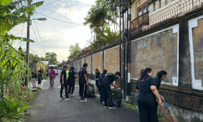 aksi bersih lingkungan desa dangin puri