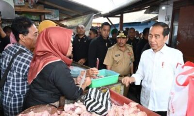 Presiden Jokowi di pasar mungkid