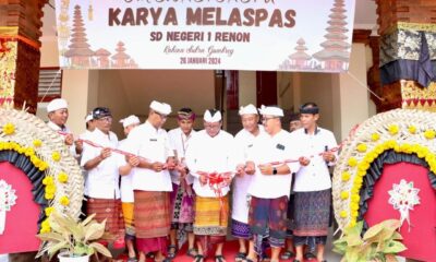 peresmian gedung SDN 1 Renon oleh sekda alit wiradana