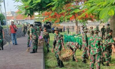 aksi kebersihan di sungai taman pancing