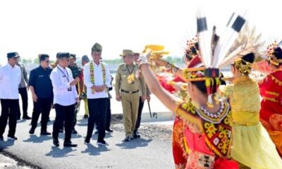 penyambutan presiden di kota singkawang