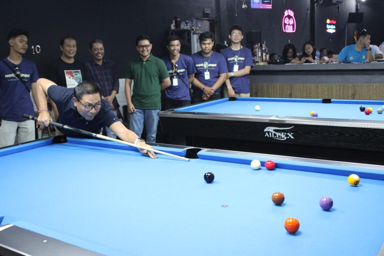 Turnamen Billiard banjar tampak gangsul