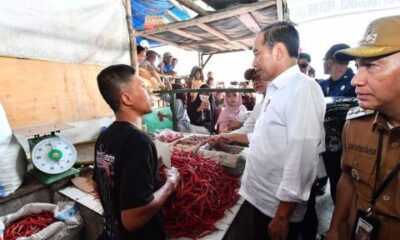presiden di pasar kota agung