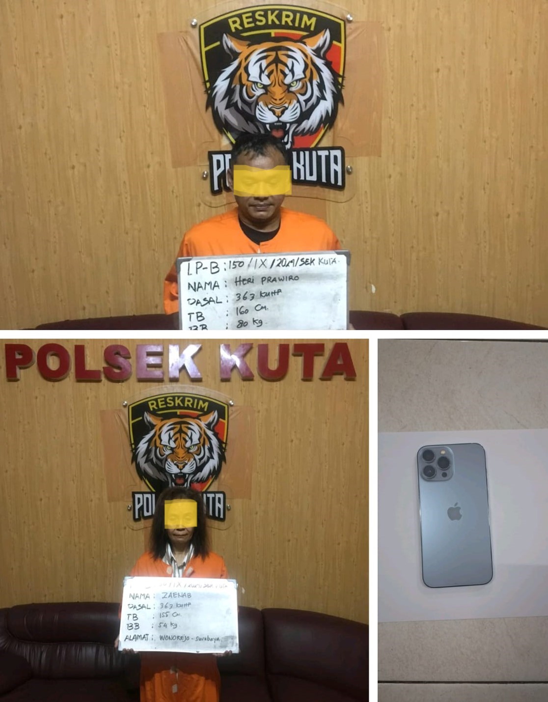 pencurian turis asing di kuta