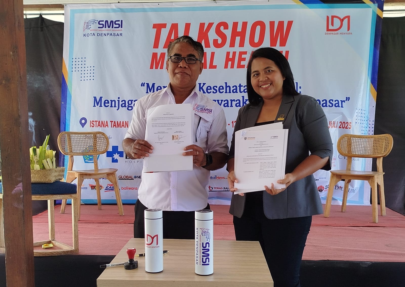 Perkuat Sinergi Pendidikan dan Media, SMSI Denpasar dan STB Runata Tandatangani MoU