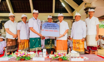 Bupati Adi Arnawa hadiri upacara Melaspas Pura Dalem Gede, Desa Adat Abianbase, Kecamatan Mengwi, Badung, Sabtu (16/5).
