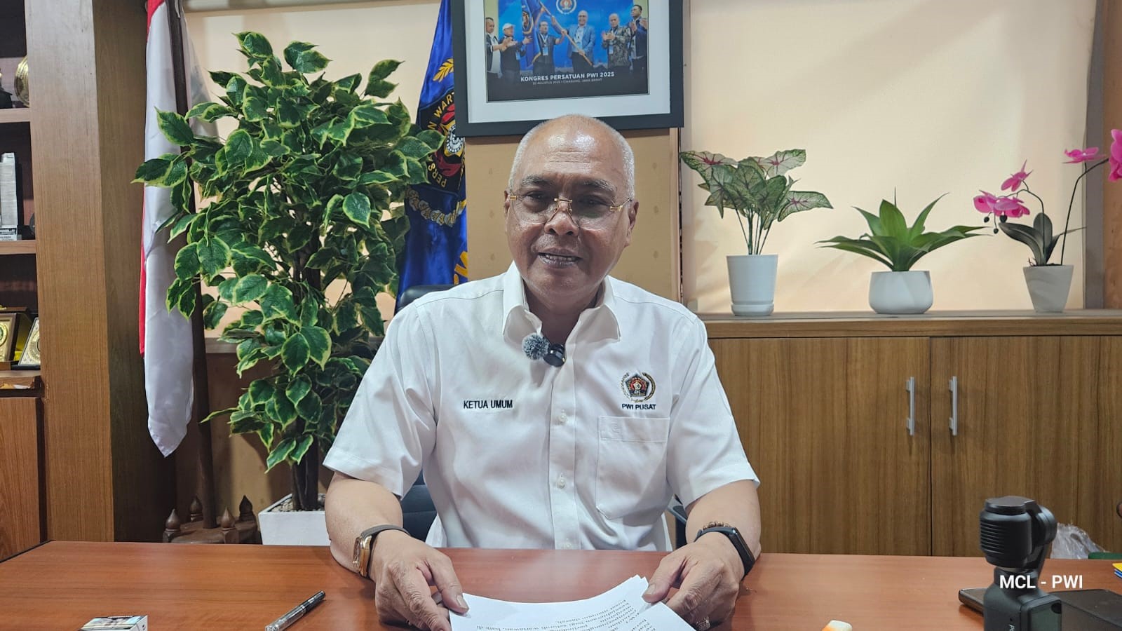 Ketua Umum PWI Pusat Akhmad Munir dalam foto dokumentasi terkait pengumuman PWI Fest 2026.