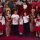Bupati Badung Adi Arnawa bersama Ketua TP PKK Nyonya Rasniathi Adi Arnawa menghadiri Puncak Perayaan Hari Anak Nasional Kabupaten Badung Tahun 2026 di Balai Budaya Giri Nata Mandala, Puspem Badung.