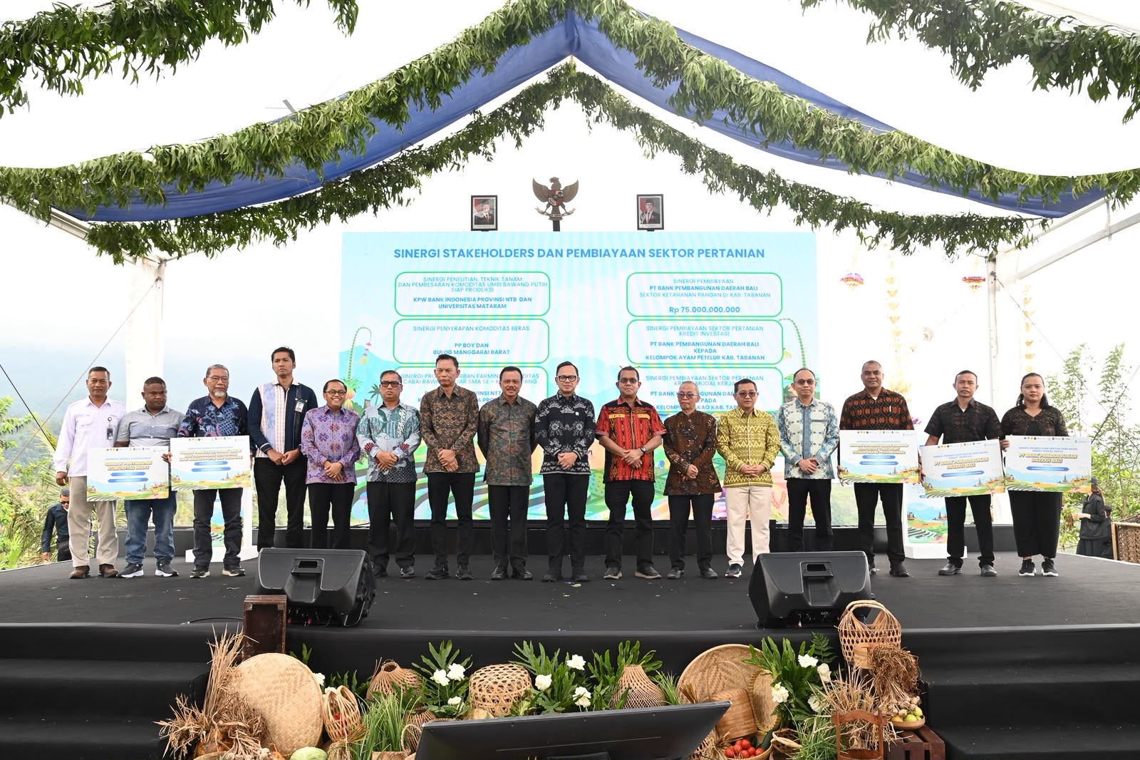Suasana kegiatan Gerakan Pengendalian Inflasi dan Pangan Sejahtera (GPIPS) Balinusra 2026 di Subak Jatiluwih, Kabupaten Tabanan.