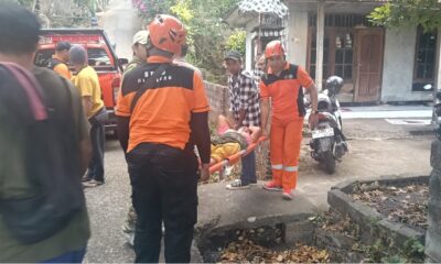 Tim SAR Gabungan mengevakuasi Luh Sukerti yang terperosok ke jurang di Desa Sudaji, Buleleng.