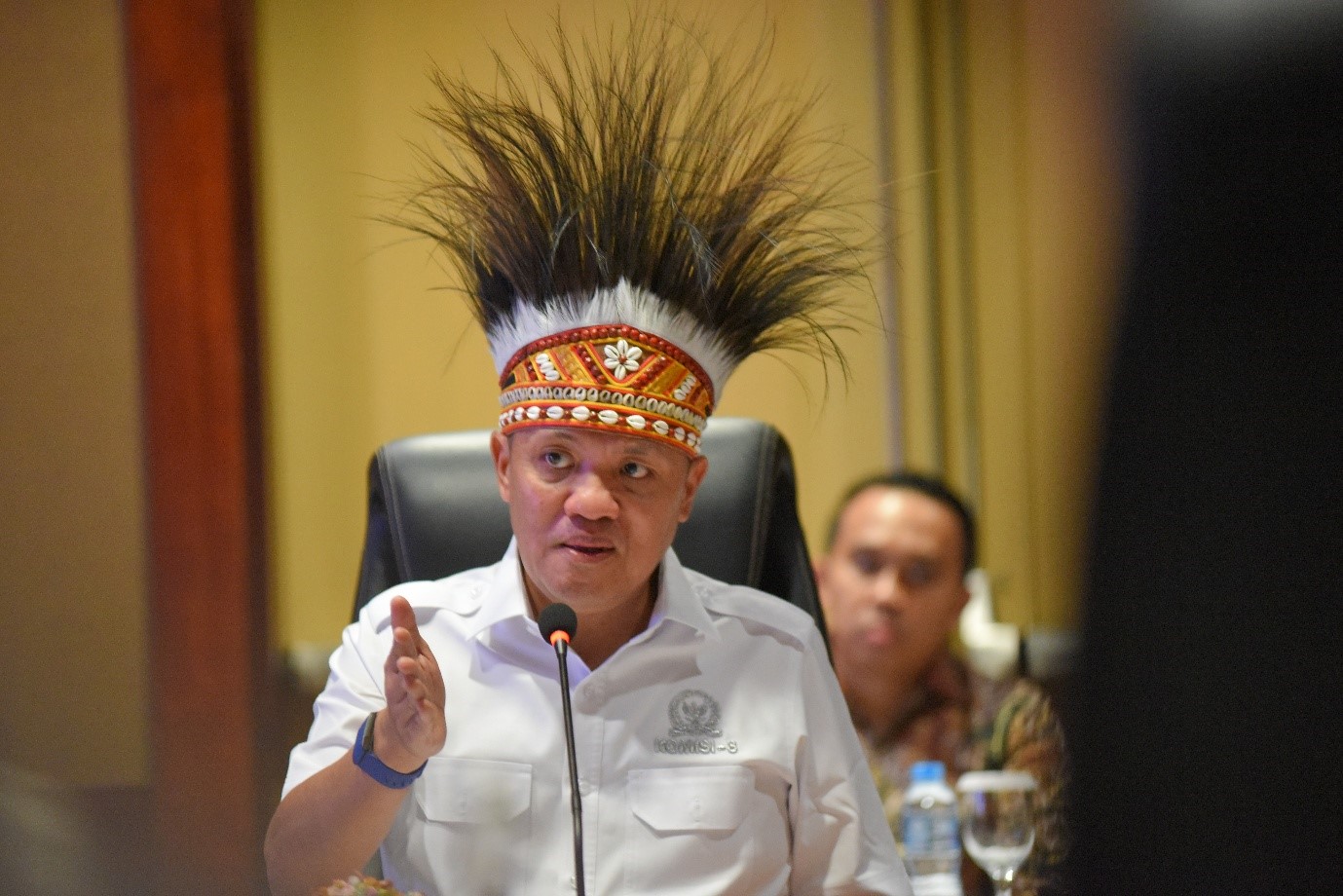 Ketua Komisi III DPR RI Habiburokhman usai kunjungan kerja reses ke Papua Tengah, Maluku Utara, dan Kalimantan Utara.