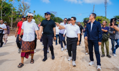 Bupati Badung I Wayan Adi Arnawa bersama Wakil Bupati Bagus Alit Sucipta meninjau proyek pembangunan Jalan Lingkar Barat Badung