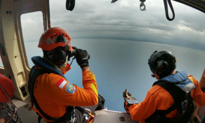 Tim SAR gabungan mengerahkan Helikopter Bell 412 milik Finns SGi Air Bali untuk pencarian nelayan hilang di perairan