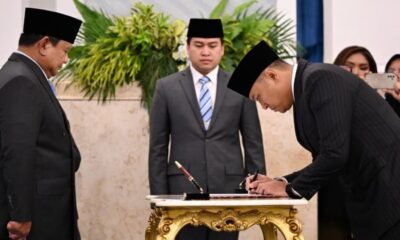 Presiden Prabowo Subianto melantik Sudaryono sebagai Kepala Badan Gizi Nasional di Istana Negara