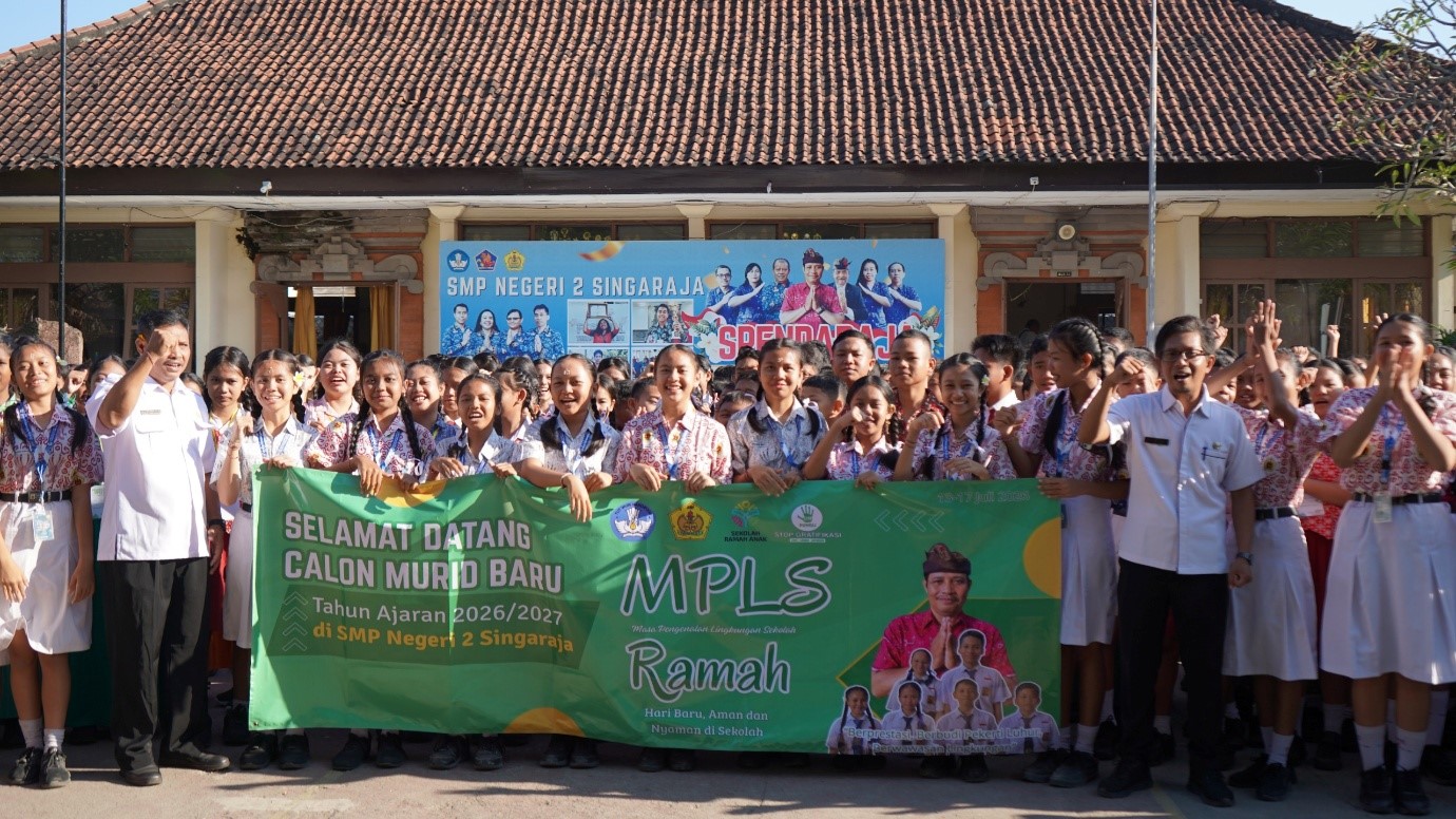 Suasana Masa Pengenalan Lingkungan Sekolah (MPLS) Ramah di SMP Negeri 2 Singaraja, Kabupaten Buleleng