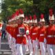 Peserta lomba gerak jalan di Kabupaten Buleleng tampil dalam rangkaian peringatan HUT ke-81 Kemerdekaan Republik Indonesia.