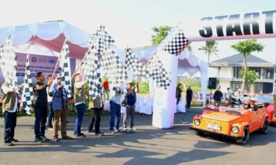 Suasana touring komunitas Volkswagen dalam kegiatan Volkswagen Lost in Paradise #6 di Kabupaten Tabanan.