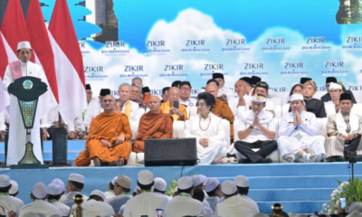 Zikir dan Doa Kebangsaan sebagai pembuka rangkaian peringatan HUT ke-81 Kemerdekaan RI di kawasan Monas, Jakarta, Sabtu malam, 1 Agustus 2026.
