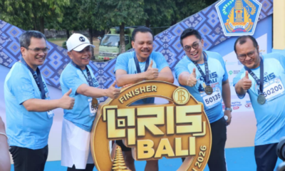Sekretaris Daerah Provinsi Bali Dewa Made Indra membuka QRIS Bali Summer Run 2026 di kawasan Renon, Denpasar.