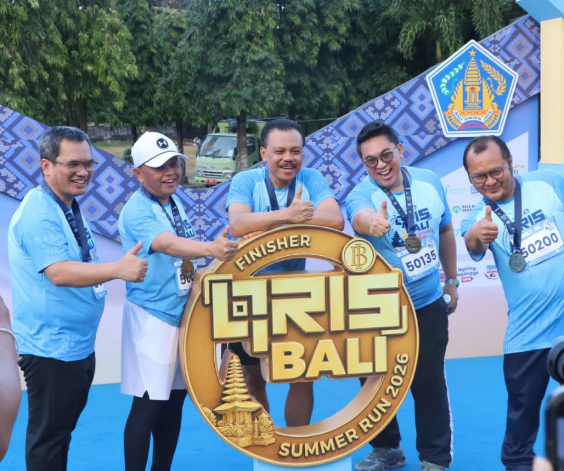 Sekretaris Daerah Provinsi Bali Dewa Made Indra membuka QRIS Bali Summer Run 2026 di kawasan Renon, Denpasar.