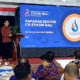 Rektor ITB STIKOM Bali Dr. Dadang Hermawan memberikan sambutan peluncuran LinkedIn Learning Center pada perayaan Dies Natalis ke-24 ITB STIKOM Bali.