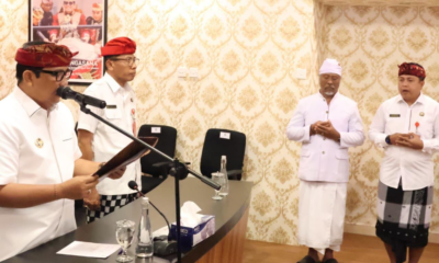 Bupati Tabanan I Komang Gede Sanjaya melantik 61 pejabat di lingkungan Pemkab Tabanan di Tabanan Command Center.