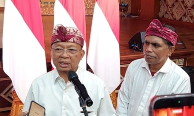 Gubernur Bali Wayan Koster menggelar jumpa pers terkait Instruksi Gubernur Bali Nomor 6 Tahun 2026 di Gedung Kertasabha, Jayasabha, Denpasar.