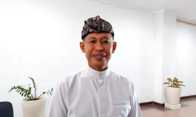 Ketua Fraksi Gerindra DPRD Kabupaten Badung I Wayan Puspa Negara memberikan keterangan di sela Rapat Paripurna KUA-PPAS Perubahan 2026.