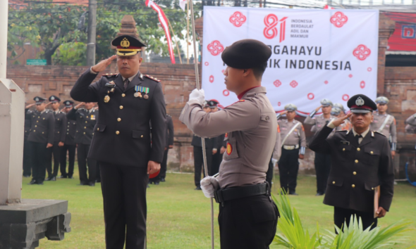 Polresta Denpasar Gelar Upacara HUT RI