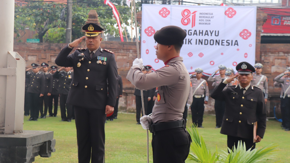 Polresta Denpasar Gelar Upacara HUT RI