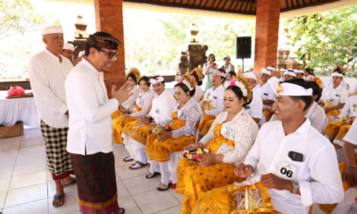 Wakil Walikota Denpasar I Kadek Agus Arya Wibawa menghadiri Metatah Massal di Pura Agung Lokanatha, Desa Dangin Puri Kaja.