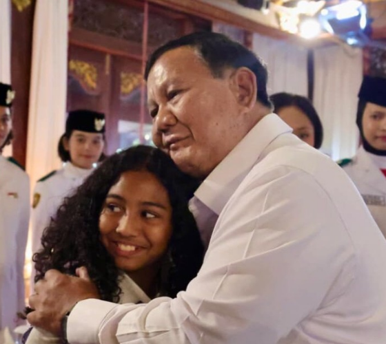 Presiden Prabowo terima petugas upacara HUT RI