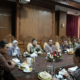 Bupati Adi Arnawa menerima rombongan PLN ES di Ruang Nayaka Gosana I, Puspem Badung