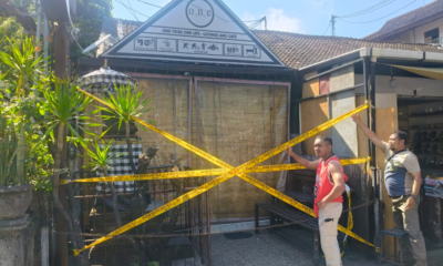 Police line TKP kasus WNA Inggris tewas di Legian
