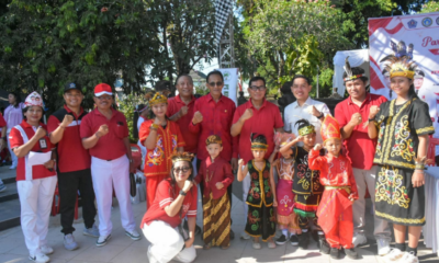 Sekda Kota Denpasar I Gusti Ngurah Eddy Mulya melepas Parade Kirab Merah Putih IGTKI Kota Denpasar di Lapangan Puputan I Gusti Ngurah Made Agung Denpasar.