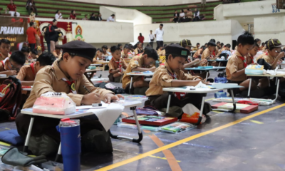 Gerakan Pramuka Kwartir Cabang Buleleng menggelar Lomba Mewarnai bagi Pramuka Siaga dan Lomba Ketangkasan Baris-berbaris Tongkat bagi Pramuka Penggalang di GOR Bhuana Patra.