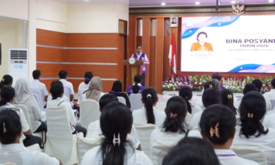 Ketua TP Posyandu Provinsi Bali Ny. Putri Koster membuka Bimtek Bina Posyandu Angkatan XI 2026 di Bapelkesmas Dinkes Provinsi Bali, Denpasar.