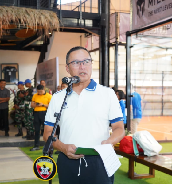 Pangdam IX/Udayana Mayjen TNI Piek Budyakto membuka Turnamen Padel Piala Pangdam IX/Udayana di City Padel Bali, Denpasar.