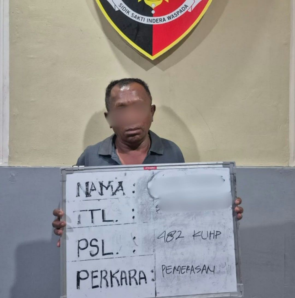 Terduga pelaku pemalakan yang diamankan Polsek Denpasar Timur terkait aksi viral di Jalan IB Mantra.