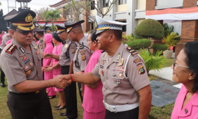 Upacara Kenaikan Pangkat Pengabdian Polresta Denpasar