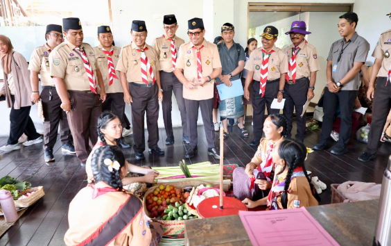 Wakil Walikota Denpasar I Kadek Agus Arya Wibawa selaku Ketua Kwarcab Gerakan Pramuka Kota Denpasar membuka rangkaian Bulan Bakti Hari Pramuka Ke-65 Tahun 2026 di Gedung Dharma Negara Alaya, Selasa (1/9).