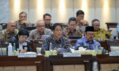 Menteri Keuangan Purbaya Yudhi Sadewa dalam Rapat Kerja dengan Komisi XI DPR RI mengenai Pengantar Asumsi Dasar RUU APBN TA 2027 di Jakarta, Selasa (1/9).