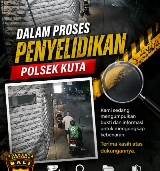 Tangkapan layar video dugaan aksi penjambretan kalung emas dengan korban warga negara Australia yang viral di media sosial di kawasan Legian, Kuta, Badung.