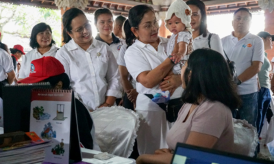 Ketua Tim Pembina Posyandu Badung Nyonya Rasniathi Adi Arnawa saat Sosialisasi Posyandu 6 SPM di Banjar Delod Pempatan Lukluk