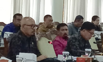 Anggota Pansus TRAP DPRD Bali I Nyoman Oka Antara saat RDP mengkritik proses tukar guling lahan BTID di Gedung DPRD Bali.